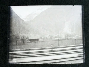 Antique Glass Negative "North of Gotthard Pass" 1800-1900s 10.7x8.2cm #2.17 - Picture 1 of 3