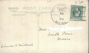 US 1919 Christmas Greetings Welchville Maine Postcard DPO Cover - Picture 1 of 2