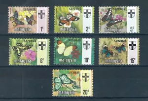 Sarawak 1971 Mariposas Juego completo de sellos. MNH. Sg 219-225 - Imagen 1 de 2