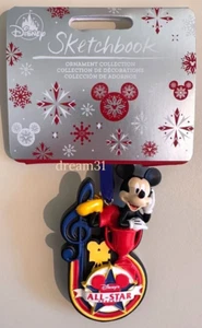 BNWT Disney Parks All Star Resorts Mickey Sketchbook Christmas Ornament - Picture 1 of 2