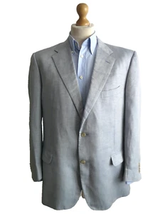 CORNELIANI Silk-Flax-Cashmere Blend Blazer Jacket Sky Blue Size UK44 EU54 Great - Picture 1 of 13