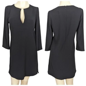 T. Babaton quarter sleeve black mini career shift dress size 2 - Picture 1 of 14