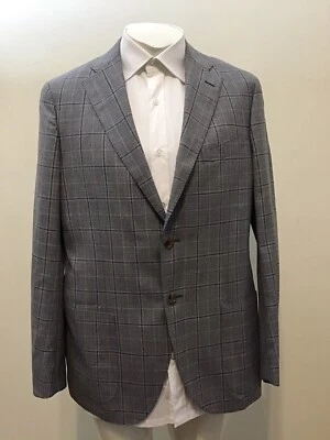 Blazer Luciano Barbera Gris y Azul a Cuadros 2-Bt EE. UU. 42 L Foto 1 de 4