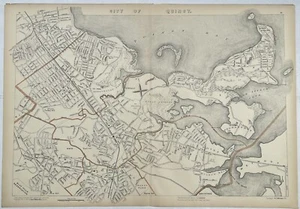 1904 Original Quincy Map,Houghs Neck,Rock Isd. Cove,Germantown,Point,Bay,Mass,MA - Picture 1 of 14