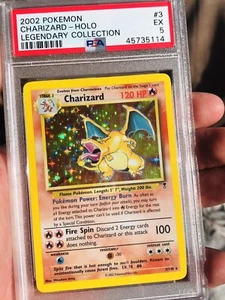 Legendary Collection Charizard Holo Pokemon Base Set #4/102 Art Work Psa 5 - Picture 1 of 9