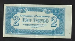 Ungheria, 2 pengoli, 1944, P-M3, banconota, occupazione esercito russo - Foto 1 di 2