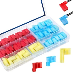 80 Stck. Rechter Winkel Spatenverbinder 22-18/16-14/12-10AWG Nylon trennen7858 - Bild 1 von 6