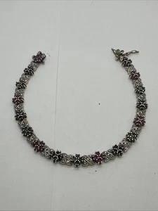 Pulsera Ross Simons Plata de Ley 925 Tono Oro Rubí, Zafiros, Esmeralda - Imagen 1 de 7