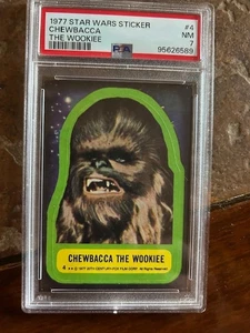 1977 star wars sticker # 4 CHEWBACCA PSA 7 - Picture 1 of 2