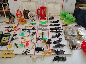 Lot Of 40+ Junk Draw / Estate Sale Items, Coca Cola+ Vtg Rubber Animals T6#16 - Picture 1 of 24