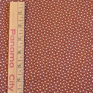 Tela de algodón marrón de colección Ditsy estrellas blancas 42" x 3,5 yardas Cottage Prarie Country - Imagen 1 de 3