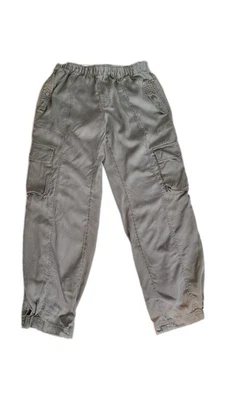 C&C California 100% Linen Small Pants Gorpcore Cargo Jogger Muted Green Grunge  - Image 1 of 4
