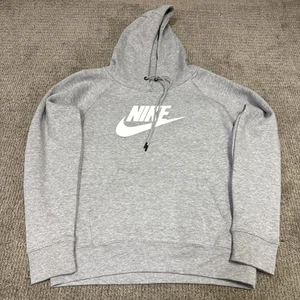 Nike Hoodie Gray Long Sleeve Pullover Women’s Size Medium - Picture 1 of 11