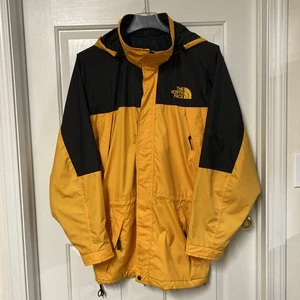 Chaqueta De Colección Años 90 The North Face Malla Forrada Cremallera Completa Amarilla Negra Para Hombre Talla L - Imagen 1 de 13