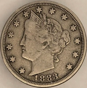 1883 VF Liberty Head Nickel No Cents - Picture 1 of 2