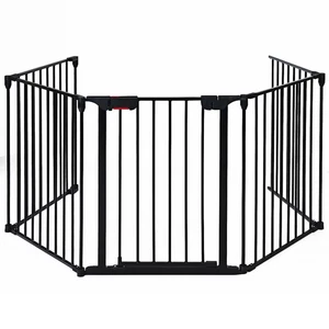 Fireplace Fence Baby Safety Fence Hearth Gate BBQ Metal Fire Gate Pet Black - Picture 1 of 10