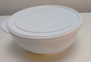 Pampered Chef 3 Tassen Gefrierschrank Sicher Schüssel & Deckel Weiß - Bild 1 von 5