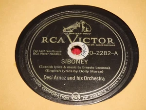Desi Arnaz 78 RPM RCA Victor 20-2282 Siboney Green Eyes 1947 Latin Jazz Ricky - Picture 1 of 5