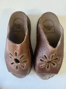 Vintage Doc Dr. Marten Y2K Flower Sandalen braun Leder Schuhe Gr. 7 Blumenausschnitt - Bild 1 von 11