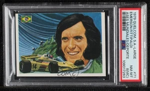 1979 Quelcom Ases Mundiales Del Deporte Small Emerson Fittipaldi #71 PSA 8 HOF - Picture 1 of 3