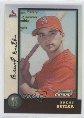1998 Bowman Chrome International Refractor Brent Butler #154 - Image 1 of 2