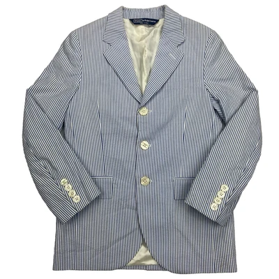 Chaqueta Blazer Vintage Polo Ralph Lauren Seersucker 3 Botones Talla 8 | Hecha en Italia Foto 1 de 4