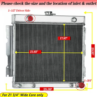 3 Row RADIATOR FOR DODGE D100 W150 Ramcharger /Plymouth PB100 PB200 1972-1979 V8 - Image 1 of 4