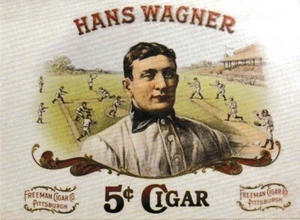 HONUS WAGNER CIGARROS FREEMAN PUBLICIDAD REPRODUCCIÓN TARJETA FACSÍMIL AUTÓGRAFO - Imagen 1 de 2