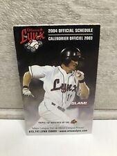 Ottawa Lynx 2004 Official Pocket Schedule - AAA Affiliate of Baltimore Orioles