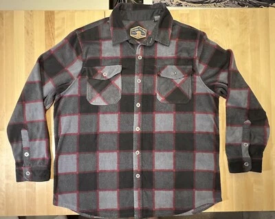Freedom Foundry Shirt Mens Extra Large Black Gray Red Plaid Flannel Comfortable - Image 1 of 4