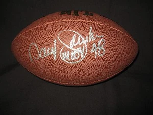 DARYL MOOSE JOHNSTON DALLAS COWBOYS SIGNED WILSON FOOTBALL COA PROOF - Picture 1 of 2