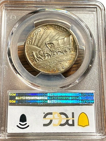1926 Oregon Commemorative Half Dollar PCGS MS65 Rotated Die(!!) Estate Set CHN Cover