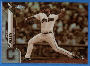 2020 Topps Chrome Sepia Refractor #155 Logan Allen Indians Rookie RC - Picture 1 of 2