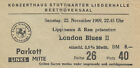 Ten Years After - Chicken Shack - Stuttgart, Nov 22 1969 [Germany] - Ticket Stub