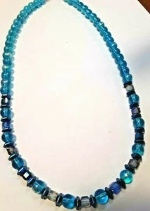 ACQUABLAUE PERLENKETTE 20 ZOLL {Produkt # N3} - Bild 1 von 4