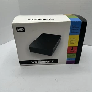 Western Digital Elements 3TB MODEL:WDBAAU0030HBK-NESN New Open Box - Picture 1 of 8