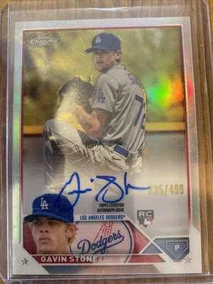 2023 Topps Chrome Update Series - Autographs Gavin Stone #RA-GS Refractor /499 - Image 1 of 2