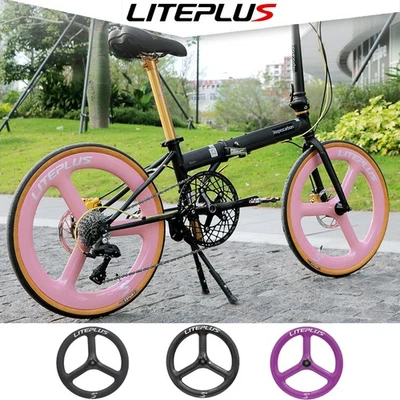 LITEPLUS Folding Bike Carbon 20inch Wheelset 451 Disc Wheels 36T Ratchet Hubs - Image 1 of 4