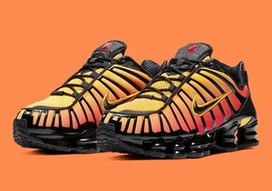 Nike Shox TL Mens Size 10.5 Running Black Orange Red Sunrise AV3595-004 nby - Picture 1 of 6