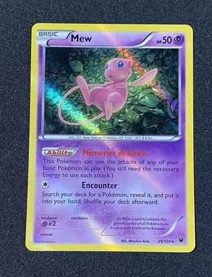 Mew 2016 XY Fates Collide HOLO BLEED ERROR 29/124 Rare Near Mint NM - Image 1 of 2