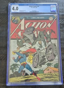 D.C. Comics Action Comics #76 9/44 CGC 4.0 White Pages War Cover - Picture 1 of 4