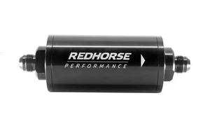 Redhorse Performance 4651-12-2 6in Cylindrical In-Line Fuel Filter 12AN Black - Picture 1 of 1