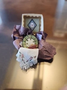 OOAK Lisa Engler Tea Gift Set w/ Painted Plate Artisan Dollhouse Miniature 1:12 - Picture 1 of 13