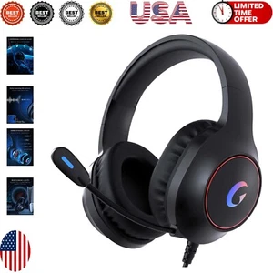 Ultimate Gaming Headphones: Noise Cancelling & RGB Lights for PS4, PC, Xbox - Picture 1 of 11