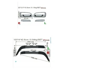 HINO 300 HINO 195 HINO 155 КОЗЫРЕК 103 * 4 * 42,6 + ХРОМИРОВАННАЯ РУЧКА ЧЕХОЛ 1 КОМПЛЕКТ - Изображение 1 из 4