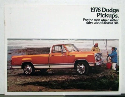 Camionetas Dodge 1976 W100 200 300 600 D100 200 300 color folleto de ventas original Foto 1 de 4