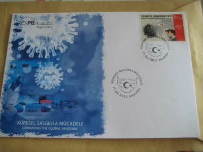 2022 Turkiye Post First Day Cover on Combating Global Pandemic - MNH - Image 1 of 4