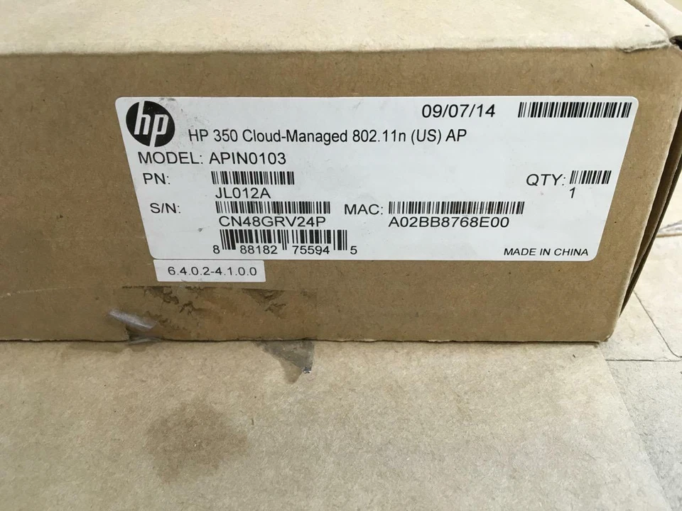HP Cloud Managed 350 802.11n Wireless Access Point JL012A ✅❤️️✅❤️ NEW! Sealed! - Image 1 of 4