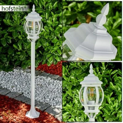 klassische Garten Wege Laterne Beleuchtung weiße Aussen Steh Leuchten Lampen  - Bild 1 von 4