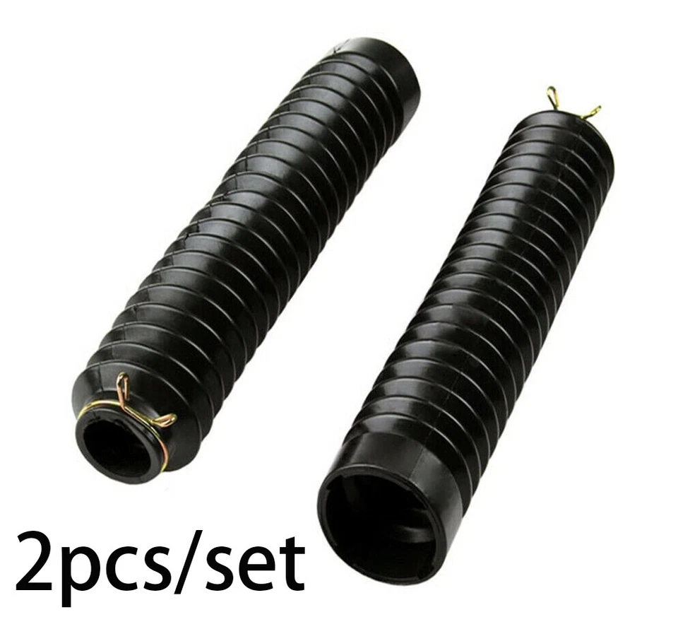 2x Horquilla Delantera Motocicleta Cubierta Antipolvo Polainas Botas Amortiguador Horquilla Bota Cubierta Foto 1 de 4